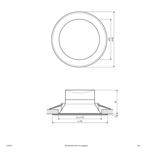 EVN LED Leuchte weiß rund 145x66mm 14W 3000-6000K 1332 bis 1583lm >80° 220-240V IP20