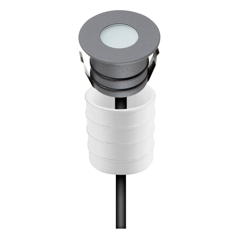 EVN LED Bodeneinbauleuchte anthrazit rund 45x36mm 3W 3000K >80° 12V IP65