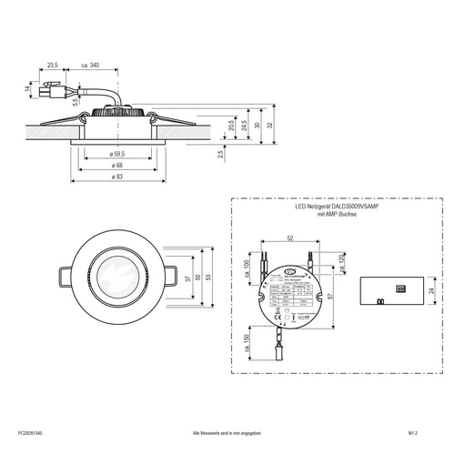 EVN LED Leuchte Edelstahl Optik schwenkbar rund 83x32mm 6W 4000K 683lm 21-40° 200-240V IP20