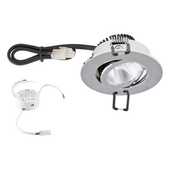 EVN COB-LED Leuchte Chrom schwenkbar rund 83x37mm 8,4W 4000K 1060lm 21-40° 200-240V IP20