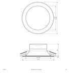EVN LED Leuchte weiß rund 174x69mm 17W 3000-6000K 1570 bis 1823lm >80° 220-240V IP20