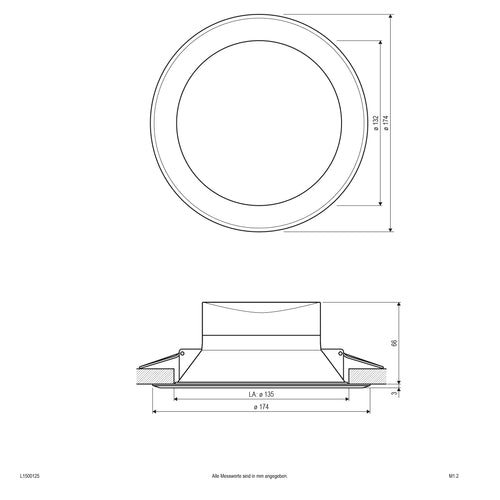 EVN LED Leuchte weiß rund 174x69mm 17W 3000-6000K 1570 bis 1823lm >80° 220-240V IP20