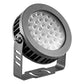 EVN LED Strahler anthrazit schwenkbar drehbar rund 205x250mm 36W 3000K 367 bis 1188lm 21-40° 24V IP65