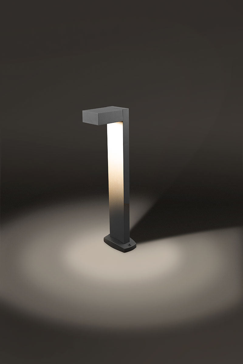 EVN Wegeleuchte anthrazit rechteckig 190x225x750mm 6W 3000K 450lm >80° 200-240V IP54