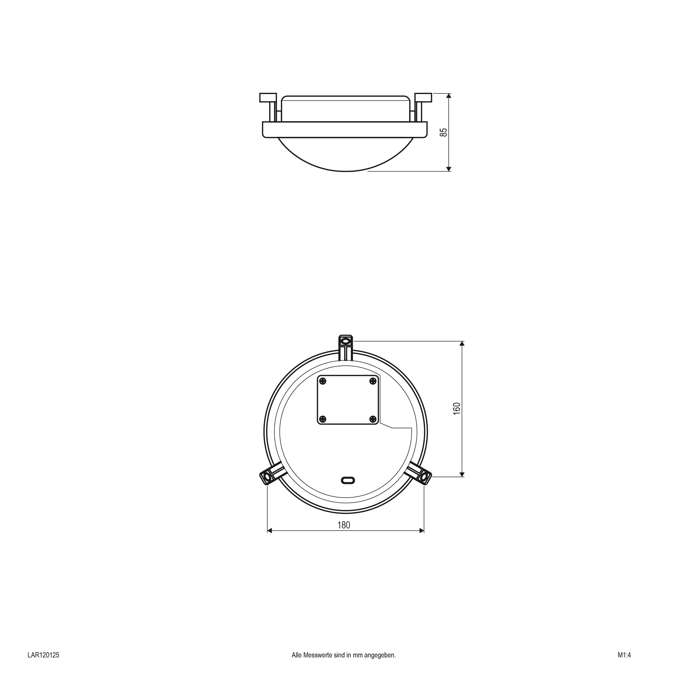 EVN LED Leuchte weiß oval rund 190x85mm 12W 3000 bis 6500K 1200lm >80° 220-240V IP54