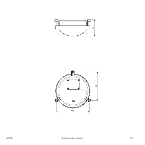 EVN LED Leuchte weiß oval rund 190x85mm 12W 3000 bis 6500K 1200lm >80° 220-240V IP54