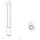 EVN LED Wegeleuchte anthrazit rund 90x650mm 7W 3000K 486lm >80° 220-240V IP54