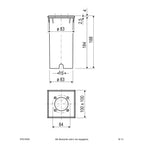 EVN Bodeneinbauleuchte Edelstahl Optik starr viereckig 98x98x159mm 4,6W 3000K 370lm 21-40° 230V IP66