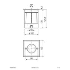 EVN LED Bodeneinbauleuchte mit Entlüftungsventil Edelstahl Optik schwenkbar viereckig 120x120x110mm 4,6W 3000K 370lm 21-40° 230V IP67