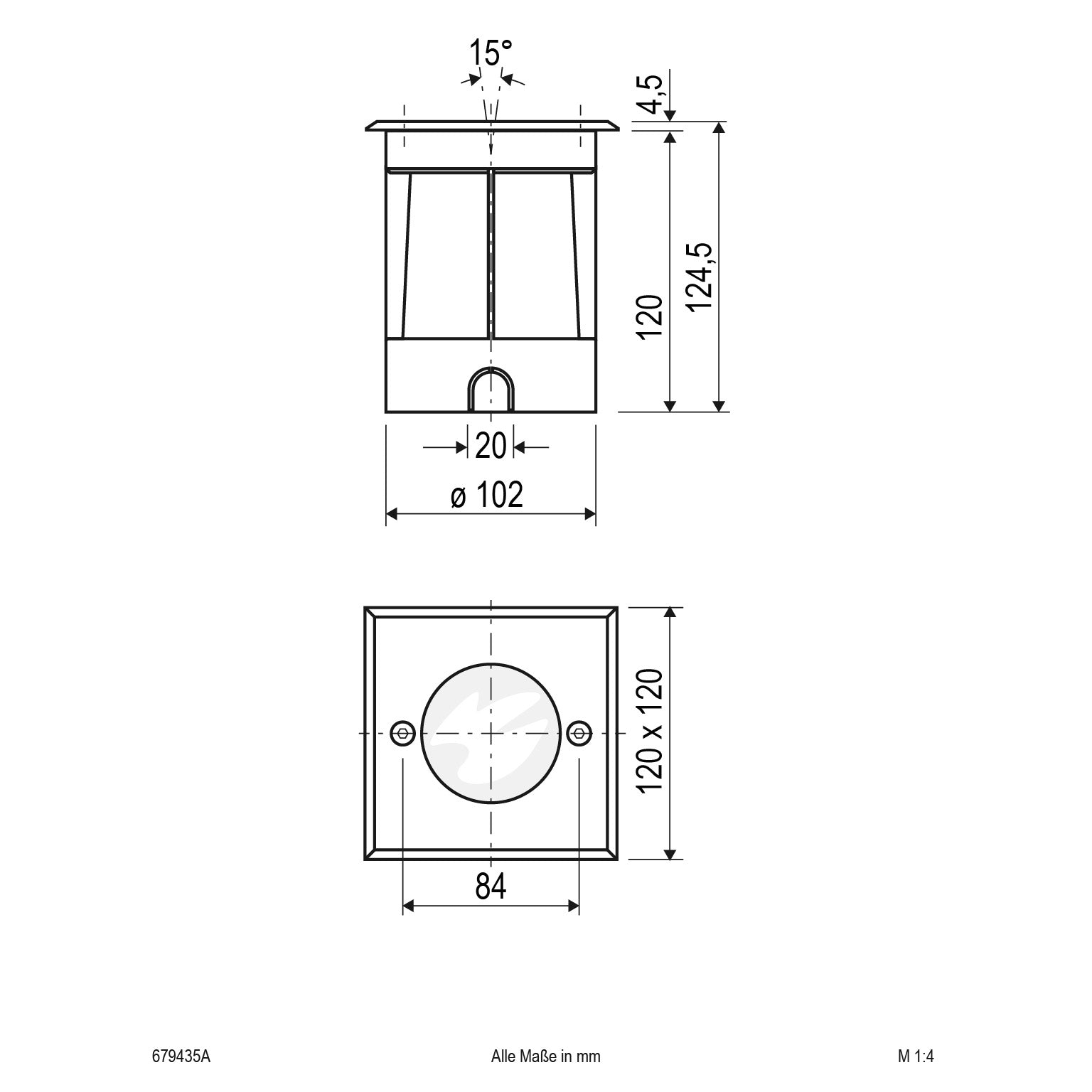 EVN Bodeneinbauleuchte anthrazit schwenkbar viereckig 120x120x110mm 230V IP67