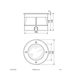 EVN LED Bodeneinbauleuchte Edelstahl Optik rund 180x125mm 12W 3000K 1052lm 5-10° 110-240V IP67