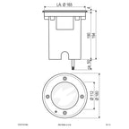 EVN LED Bodeneinbauleuchte Edelstahl Optik justierbar rund 180x152mm 15W 4000K 1081lm 21-40° 110-240V IP67