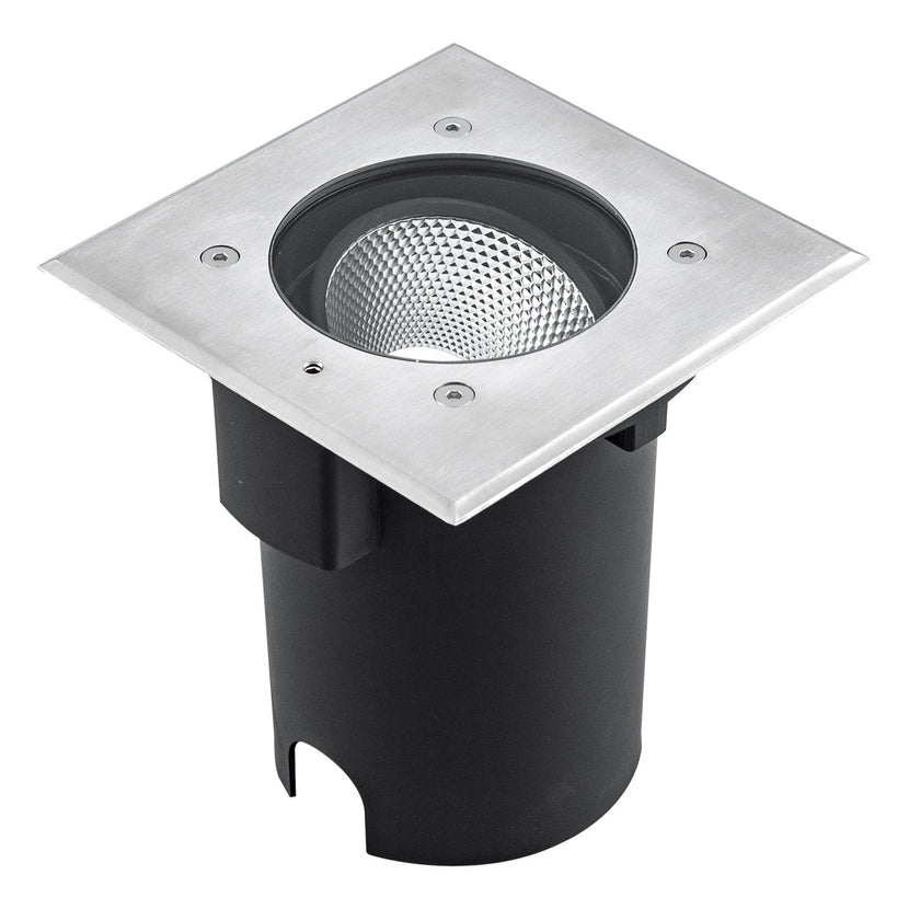 EVN LED Bodeneinbauleuchte Edelstahl Optik justierbar viereckig 180x180x152mm 15W 3000K 1012lm 21-40° 110-240V IP67