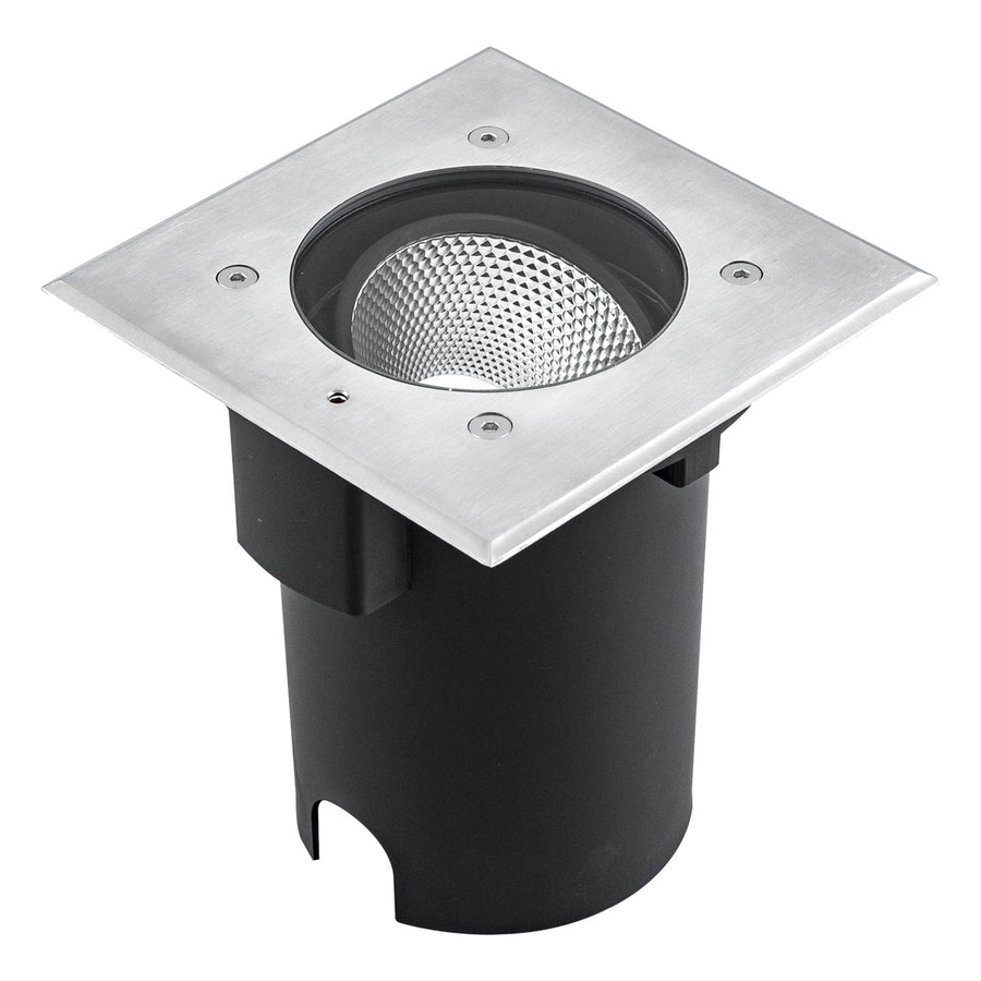 EVN LED Bodeneinbauleuchte Edelstahl Optik justierbar viereckig 180x180x152mm 15W 3000K 1012lm 21-40° 110-240V IP67