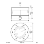 EVN LED Bodeneinbauleuchte Edelstahl Optik rund 220x135mm 24W 3000K 1827lm 41-80° 110-240V IP67