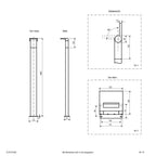 EVN Power-LED Wegeleuchte anthrazit schwenkbar rechteckig 120x139x1000mm 10W 3000K 600lm >80° 100-240V IP54