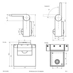 EVN LED Leuchte Sensor anthrazit schwenkbar rechteckig 118x120x130mm 10W 3000K 600lm >80° 100-240V IP54