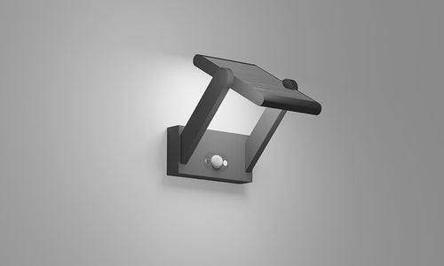 EVN LED Solar Wegeleuchte anthrazit rechteckig 152x162x240mm 1,6W 3000K 150lm >80° 3.7V IP54