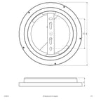 EVN LED Leuchte weiß rund 250x33mm 12W 4000K 1325lm >80° 200-240V IP20