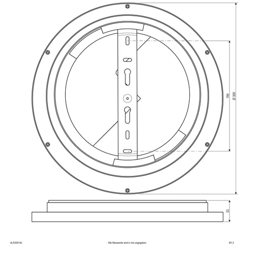 EVN LED Leuchte weiß rund 300x33mm 15W 4000K 1840lm >80° 200-240V IP20