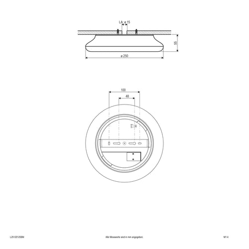 EVN LED Leuchte Sensor weiß rund 250x55mm 12W 3000 bis 5700K 1200lm >80° 200-240V IP54