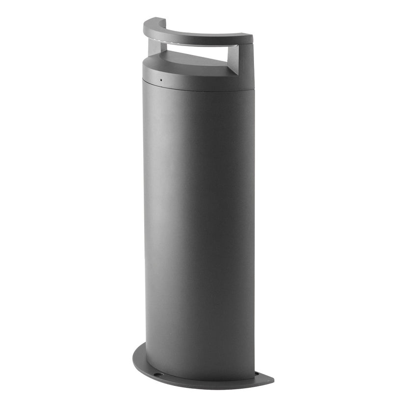 EVN LED Pollerleuchte anthrazit halbrund 250x120x500mm 10W 3000K 500lm >80° 200-240V IP65