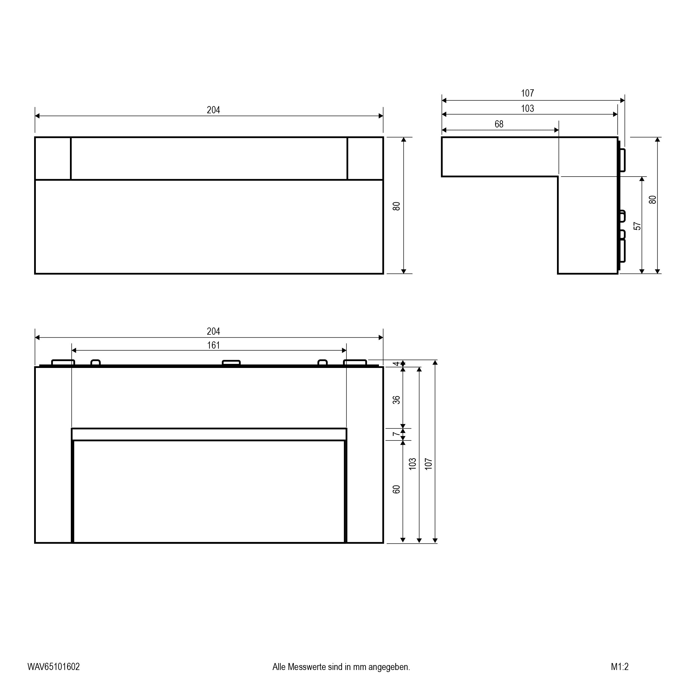 EVN LED Leuchte anthrazit rechteckig 82x203x80mm 8W 3000K 500lm 41-80° 200-240V IP65