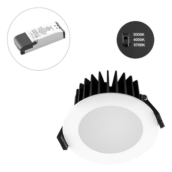 EVN LED Downlight weiß rund 103x43mm 10W 3000-5700K 993 bis 1076lm >80° 220-240V IP44