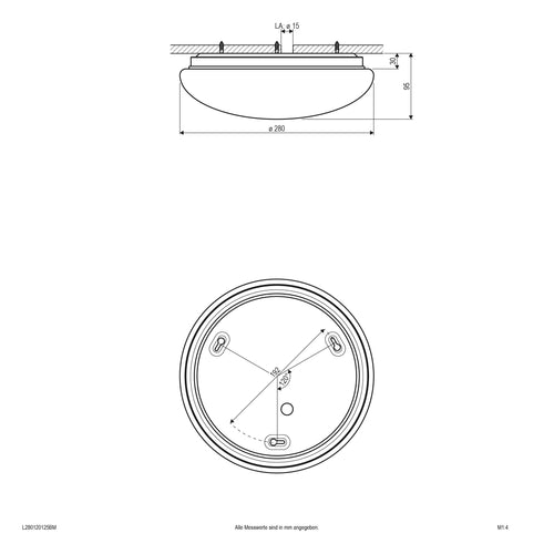 EVN LED Leuchte Sensor weiß rund 280x95mm 12W 3000 bis 6000K 924lm >80° 220-240V IP44