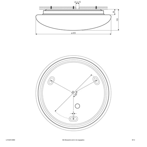 EVN LED Leuchte Sensor weiß rund 410x115mm 32W 3000 bis 6000K 3000lm >80° 220-240V IP44