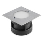 EVN LED Bodeneinbauleuchte Edelstahl Optik viereckig 100x100x70mm 2W 3000K 65lm >80° 24V IP67