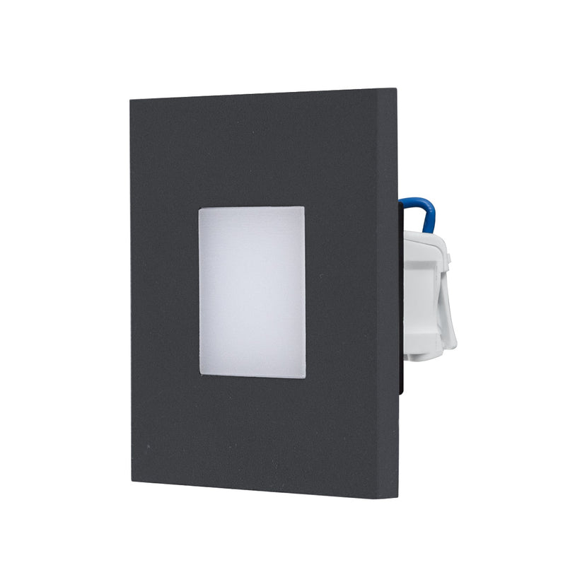 EVN LED Leuchte anthrazit(V4A) viereckig 76x76x40mm 1,8W 4000K 65lm 220-240V IP44