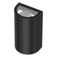 EVN LED 2-flammige Leuchte anthrazit halbrund 165x95x67mm 10W 3000K 450lm >80° 220-240V IP65