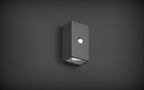 EVN LED 2-flammige Leuchte Sensor anthrazit rechteckig 165x95x80mm 10W 3000K 450lm >80° 220-240V IP65