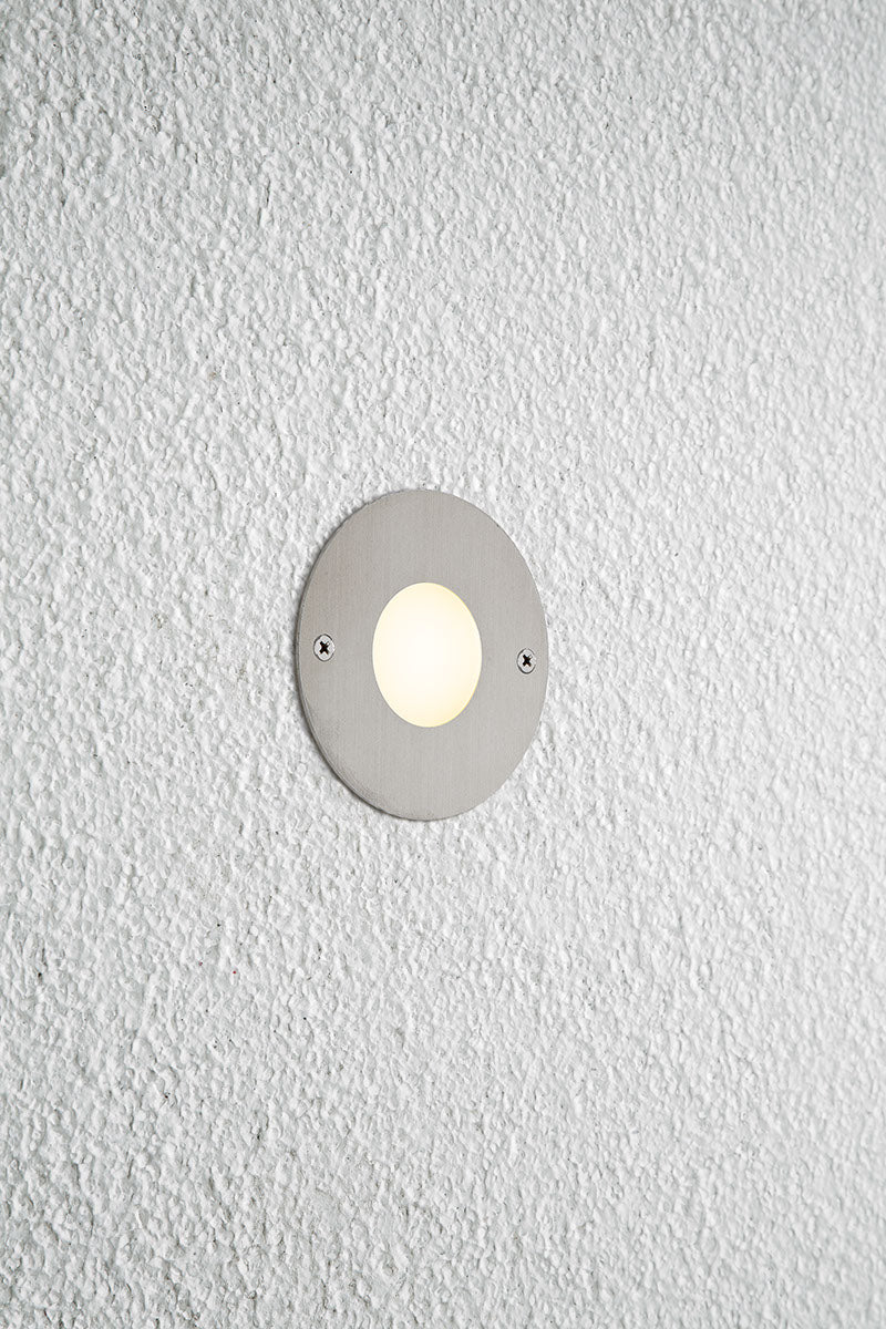EVN LED Leuchte Edelstahl Optik rund 76x10mm 0,6W 3000K 32lm 12V IP44