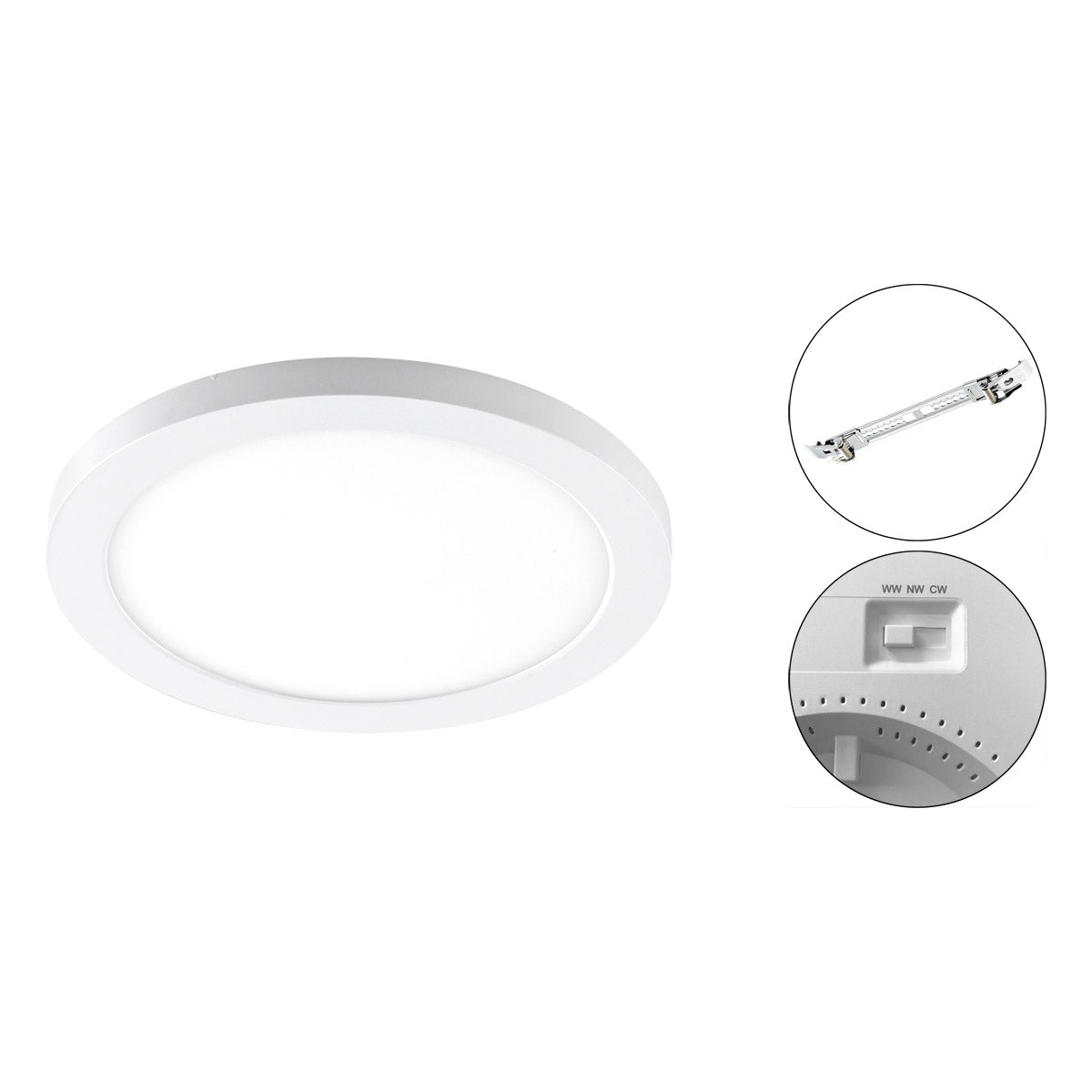 EVN LED Panel weiß rund 165x30mm 12W 3000 bis 6000K 960lm >80° 200-240V IP20