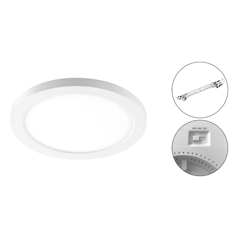 EVN LED Panel weiß rund 165x30mm 12W 3000 bis 6000K 960lm >80° 200-240V IP20