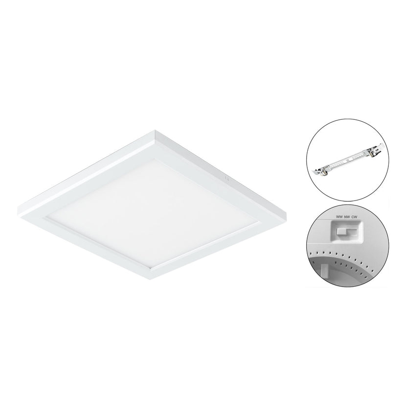 EVN LED Panel weiß viereckig 165x165x30mm 12W 3000 bis 6000K 960lm >80° 200-240V IP20