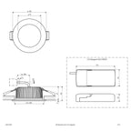 EVN LED Downlight anthrazit rund 103x43mm 10W 3000-5700K 827 bis 1076lm >80° 220-240V IP44
