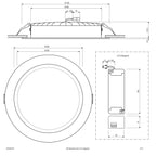 EVN LED Downlight weiß rund 228x50mm 35W 3000-5700K 3500 bis 3800lm >80° 200-240V IP54
