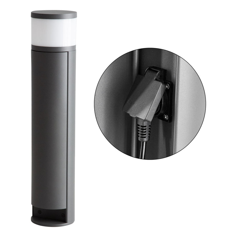 EVN LED Wegeleuchte anthrazit rund 100x480mm 3W 3000K 190lm 41-80° 220-240V IP44