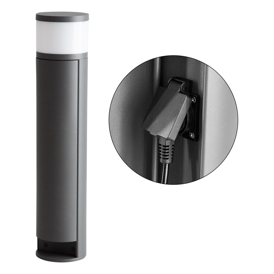EVN LED Wegeleuchte anthrazit rund 100x480mm 3W 3000K 190lm 41-80° 220-240V IP44