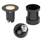 EVN LED Bodeneinbauleuchte mit Entlüftungsventil anthrazit schwenkbar rund 120x110mm 4,6W 2700K 355lm 21-40° 230V IP67
