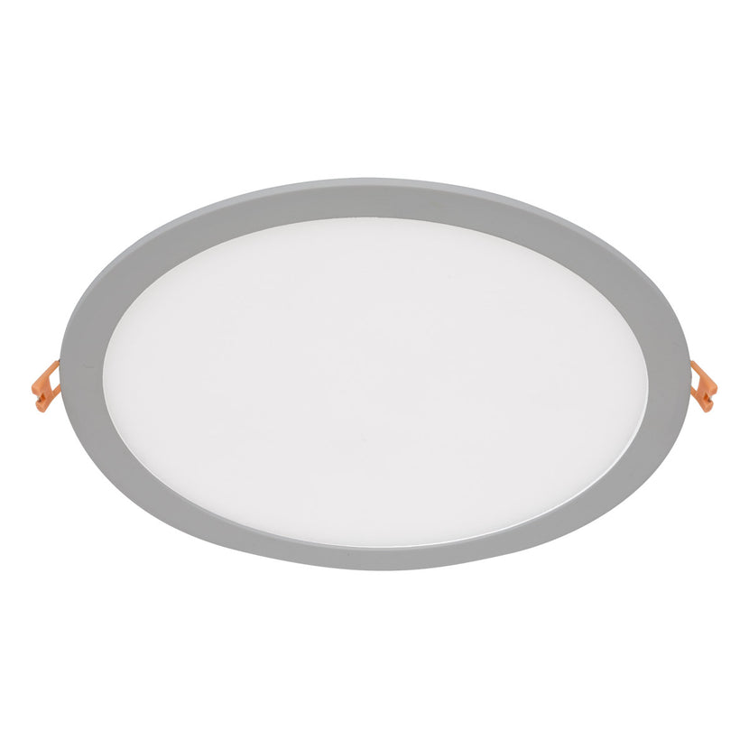 EVN LED Panel Silber rund 300x22mm 27W 3000K 2160lm >80° IP20