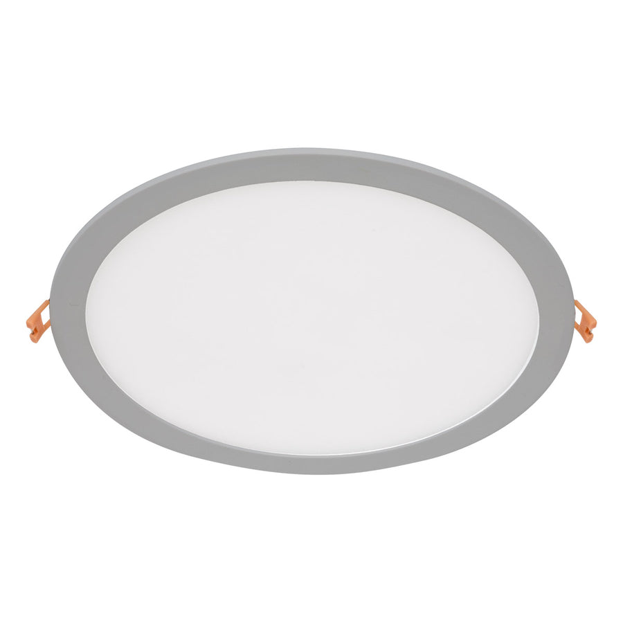 EVN LED Panel Silber rund 300x22mm 27W 3000K 2160lm >80° IP20