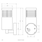 EVN Leuchte Edelstahl Optik rund 102x140mm 230V IP44