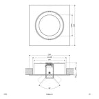 EVN Leuchte Edelstahl Optik schwenkbar viereckig 82x82x26mm 12V IP20