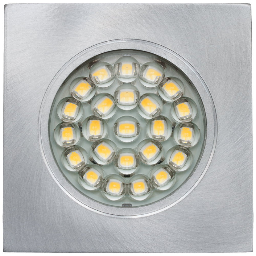 EVN LED Leuchte Aluminium viereckig 65x65x11,5mm 2W 3000K 60lm >80° 12V IP20