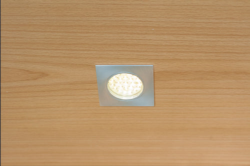 EVN LED Leuchte Aluminium viereckig 65x65x11,5mm 2W 3000K 60lm >80° 12V IP20