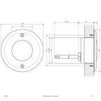 EVN LED Leuchte Edelstahl Optik rund 84x43mm 1W 3000K 60lm IP65